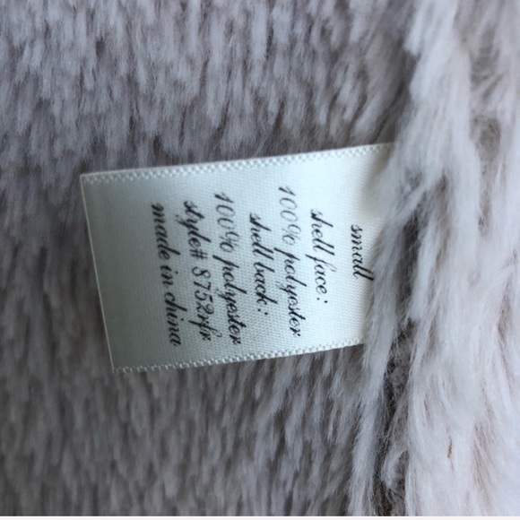 Quinn Tan Faux Suede Vest With Ivory Shearling, Size S - Picture 6 of 6